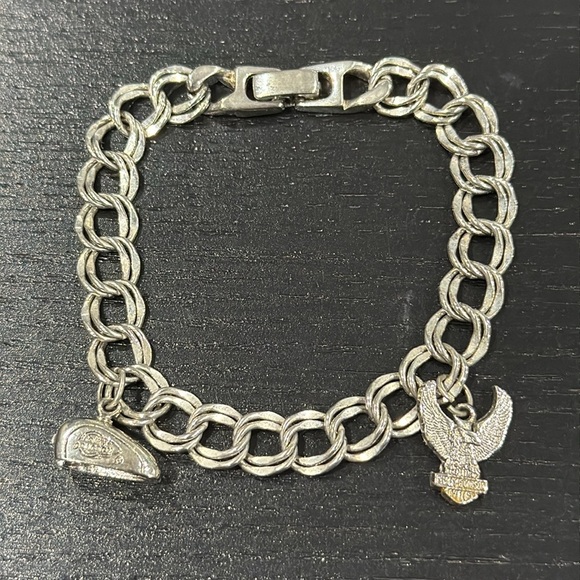 Harley-Davidson Vintage Silver Charm Bracelet